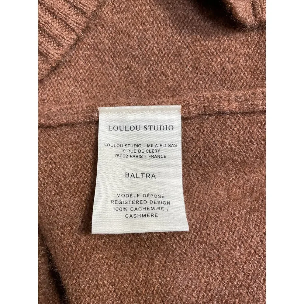 Loulou Studio 'Baltra' Brown Cashmere Sweater Size M - Picture 5 of 5